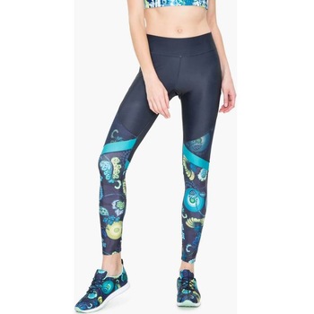 Pantaloni sport dama, Desigual Legging_Blocking Tropic, Bluemarin Pantaloni sport dama, Desigual Legging_Blocking Tropic, Bluemarin