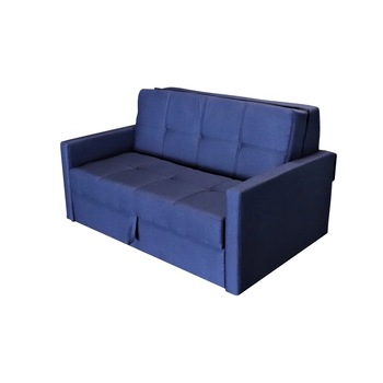 Canapea Orlando extensibila si cu lada de depozitare, Mobila Domnel, 2 locuri, Relaxa, Albastru inchis Etna 80 Canapea Orlando extensibila si cu lada de depozitare, Mobila Domnel, 2 locuri, Relaxa, Albastru inchis Etna 80