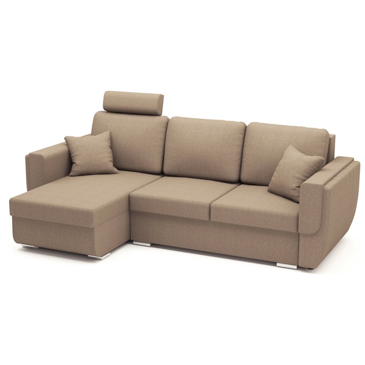 Coltar extensibil, reversibil Tony Plus Capucino, 250 x 140 x 90 cm