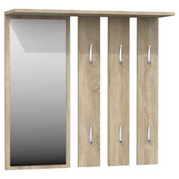 Cuier cu oglinda Odell Opal, 82x85x15, sonoma Cuier cu oglinda Odell Opal, 82x85x15, sonoma