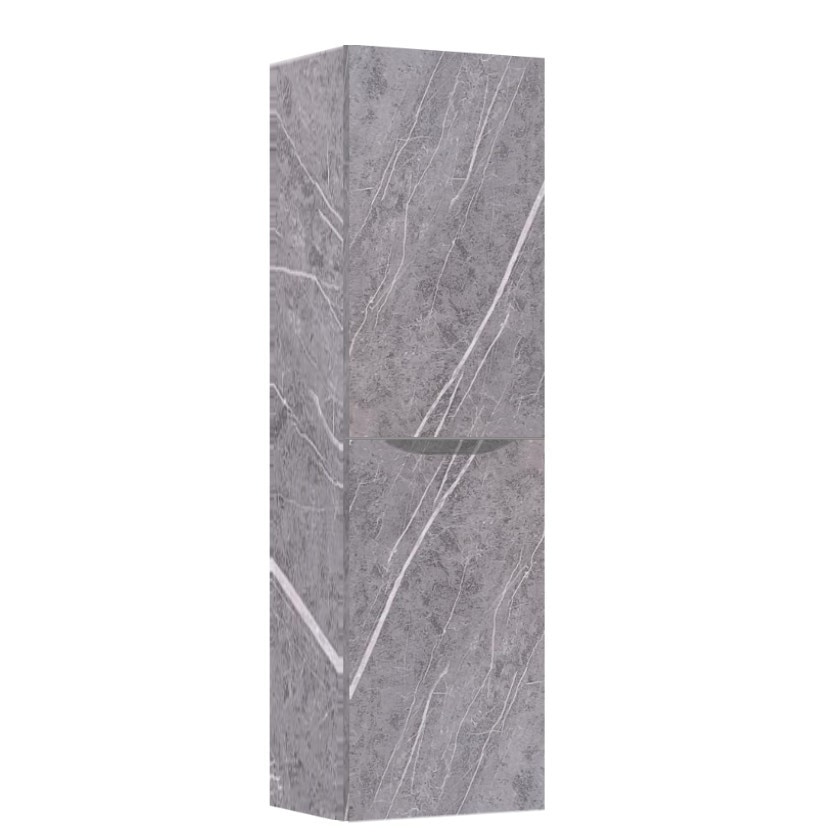 Dulap de baie suspendat Jako, 120 cm inaltime, culoare gri marmorat