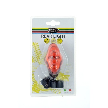 Lampa spate pentru bicicleta Maybug, 5 leduri, lumina continua sau intermitenta Lampa spate pentru bicicleta Maybug, 5 leduri, lumina continua sau intermitenta
