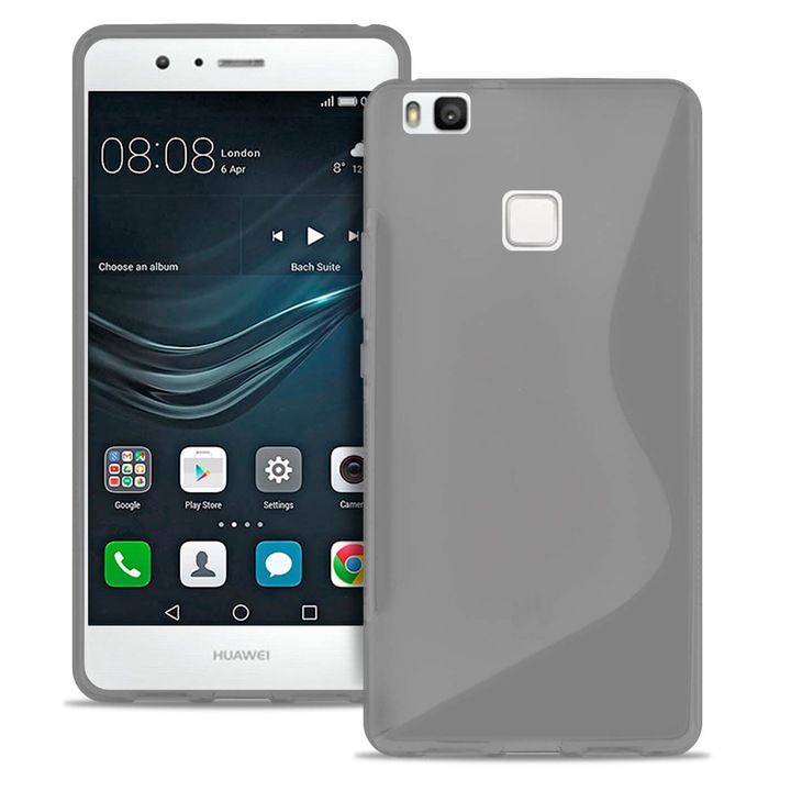 Husa de protectie pentru Huawei P10, United Case S-Line, TPU, Gri transparent