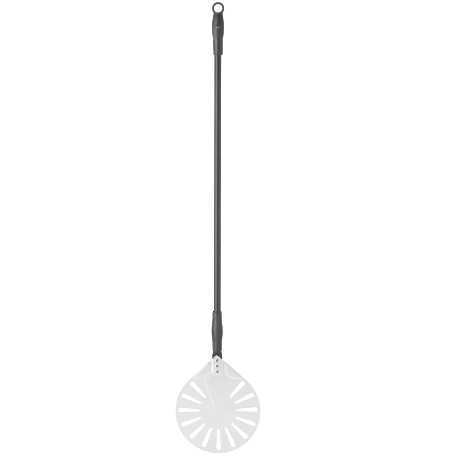 Paleta pentru pizza, rotunda, Inox, perforata, Hendi, 1200x230 mm, Alb