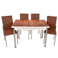 set masa fixa bronze 70x110 wood brown cu 4 scaune maro imagen 52_0_
0
