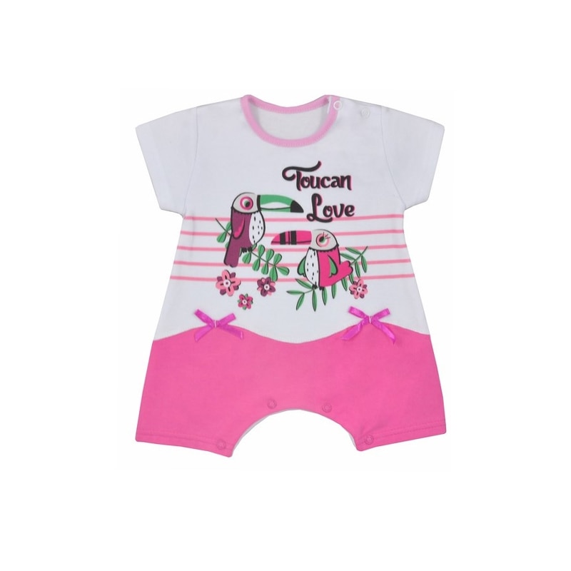 Salopeta de vara pentru fete Koala Tukan 04-954AF1,Multicolor, 68 cm