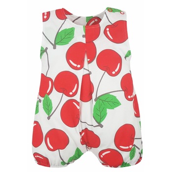 Salopeta de vara pentru fete Koala Wisienka 05-574RO, Rosu, 74 Salopeta de vara pentru fete Koala Wisienka 05-574RO, Rosu, 74