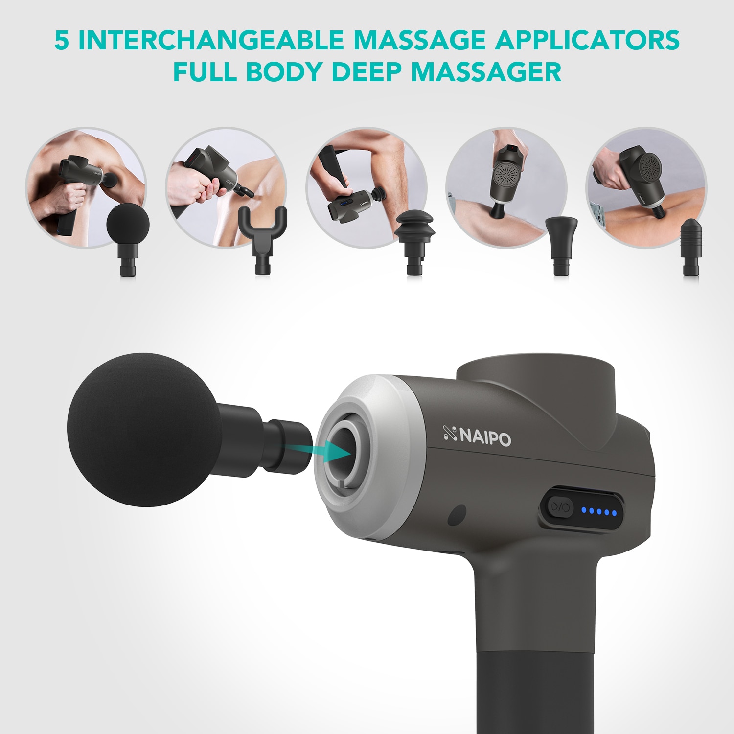 Pistol de masaj pentru tot corpul, Naipo®, masare prin precutie - Main Image