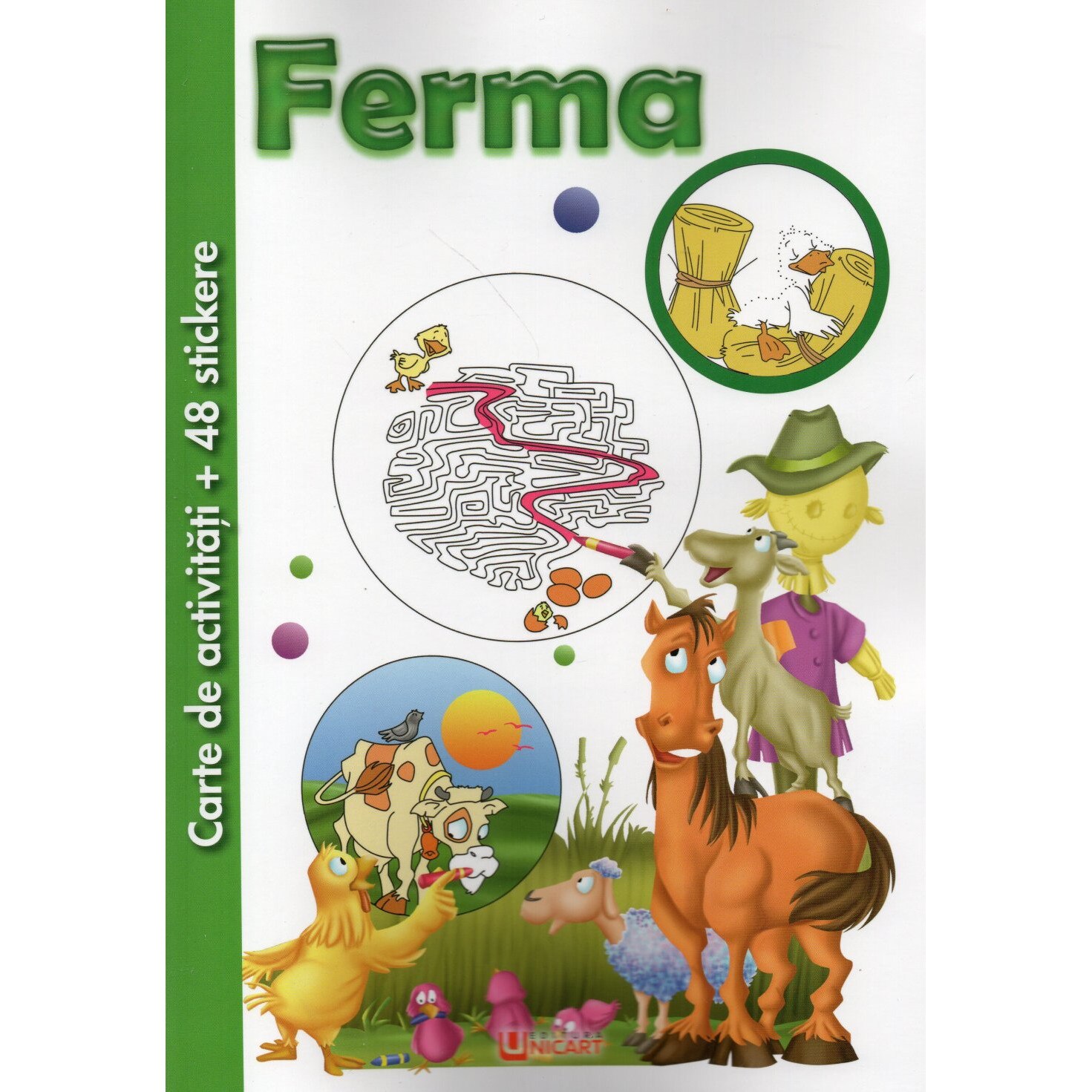 Ferma carte de activitati cu 48 stickere