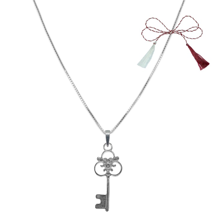 Martisor személyre szabott ezüst lánc medál Kulcs 9599VEN430 Dras 55 cm ezüst