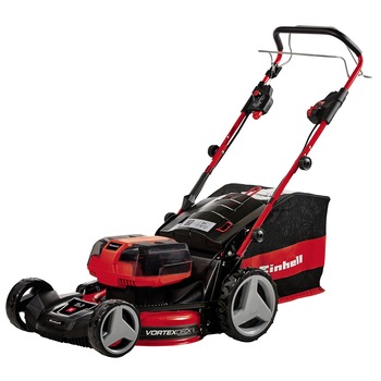 Masina de tuns gazonul pe acumulatori Einhell PXC GE-CM 36/47 S HW Li (4x4,0Ah), motor fara perii,latime taiere 47 cm, 6 trepte inaltime taiere (30-65 mm), sac colectare 75 l,adaptor mulcire,include 4 acumulatori 4.0 Ah Masina de tuns gazonul pe acumulatori Einhell PXC GE-CM 36/47 S HW Li (4x4,0Ah), motor fara perii,latime taiere 47 cm, 6 trepte inaltime taiere (30-65 mm), sac colectare 75 l,adaptor mulcire,include 4 acumulatori 4.0 Ah