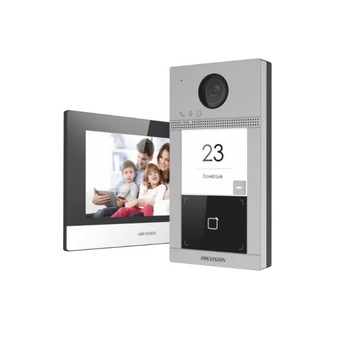 Kit videointerfon pentru o familie, wireless, TCP/IP cu, control acces, monitor 7 inch, cu memorie interna, PoE Hikvision Kit videointerfon pentru o familie, wireless, TCP/IP cu, control acces, monitor 7 inch, cu memorie interna, PoE Hikvision