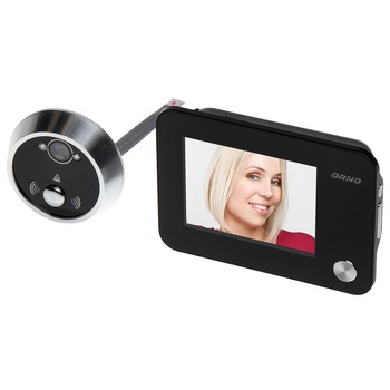 Vizor electronic ORNO OR-WIZ-1102, LCD 3.5'', sonerie, 32 tonuri, functie de inregistrare, cititor de carduri SD, memorie, iluminare nocturna, zoom, negru Vizor electronic ORNO OR-WIZ-1102, LCD 3.5'', sonerie, 32 tonuri, functie de inregistrare, cititor de carduri SD, memorie, iluminare nocturna, zoom, negru