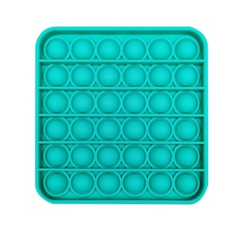 Joc Pop it patrat, verde din silicon, 13 cm Joc Pop it patrat, verde din silicon, 13 cm
