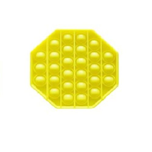 Joc Pop it hexagon, galben din silicon, 13 cm