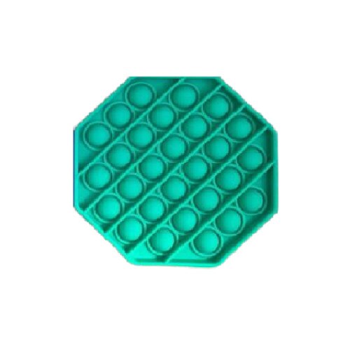 Joc Pop it hexagon, verde din silicon, 13 cm
