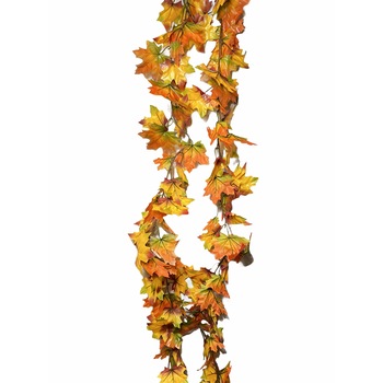 Set 2 ghirlande frunze decorative, Atelier, Galben roscat, 200cm Set 2 ghirlande frunze decorative, Atelier, Galben roscat, 200cm