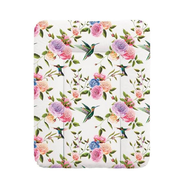 Saltea de infasat moale, Birds and Flowers, 70 x 52 cm