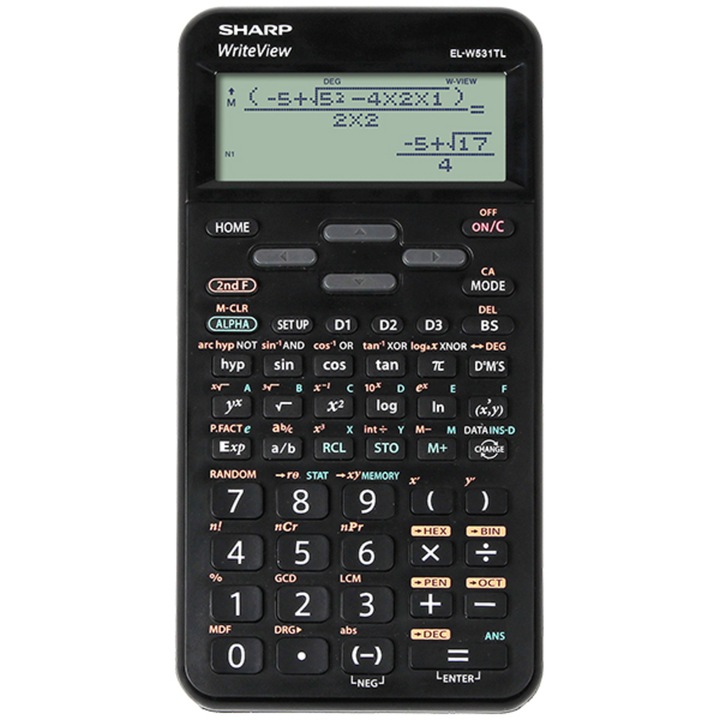 Научен калкулатор SHARP 16 digits, 422 функции, EL-W531TL, Черен