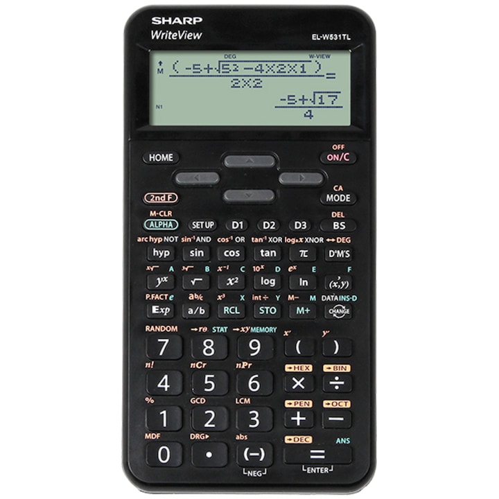 Calculator stiintific Sharp, 16 digits, 422 functiuni, 157x78x15 mm, negru