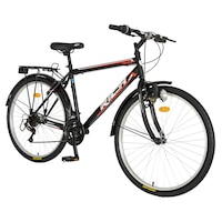 bicicleta pentru oras rich jsx2635  frana tip v-brake fataspate roata 26 inch 18 viteze far dinam cauciuc tip mtb negrurosualb imagen 4_0_
0