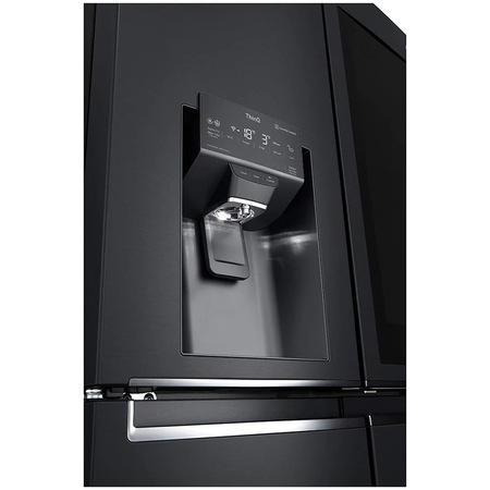 Side by side LG GMX945MC9F, 563 l, Clasa A+, No Frost, Insta view, Door In Door, ThinQ, Surround Cooling, Dispenser gheata si apa, H 179.3, Negru