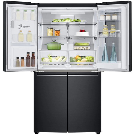 Side by side LG GMX945MC9F, 563 l, Clasa A+, No Frost, Insta view, Door In Door, ThinQ, Surround Cooling, Dispenser gheata si apa, H 179.3, Negru