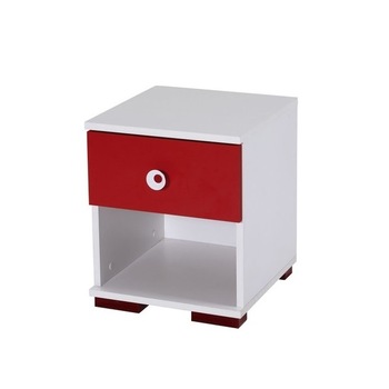 Comoda Alpino Red, 40 x 40 x47.9cm, Alb/Rosu Comoda Alpino Red, 40 x 40 x47.9cm, Alb/Rosu