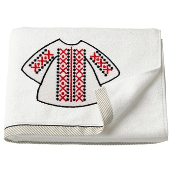 Prosop bumbac, LWS, brodat, model Martisor brodat lws_1611, alb, 30x50 cm Prosop bumbac, LWS, brodat, model Martisor brodat lws_1611, alb, 30x50 cm