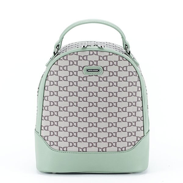 Rucsac verde fistic cu imprimeu logo Jenny Verde