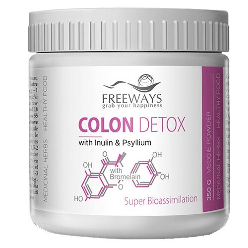 Colon Detox cu Bromelaina 350g Freeways, contribuie la ameliorarea simptomelor afectiunilor digestive