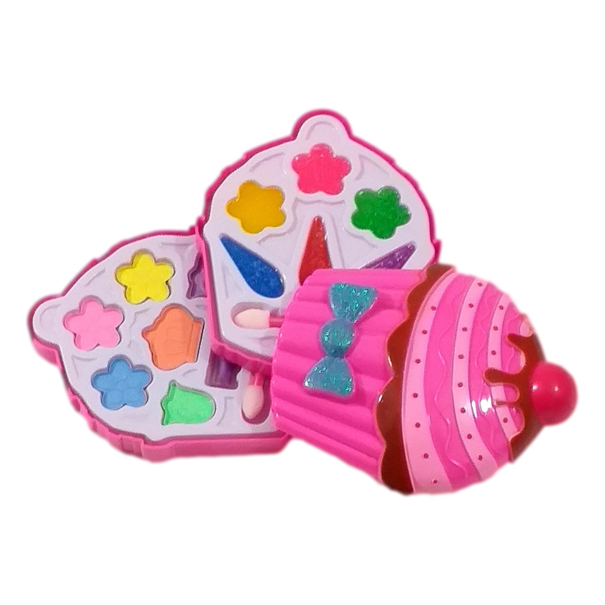 Trusa machiaj pentru fetite in forma de briosa, roz