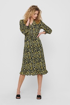 only rochie midi cu imprimeu floral negrugalben imagen 14_0_
0