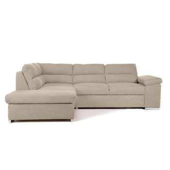 Coltar Extensibil ALONSO, cu lada de depozitare, variante stanga/dreapta 260x220x85 cm - Stanga, Bej Coltar Extensibil ALONSO, cu lada de depozitare, variante stanga/dreapta 260x220x85 cm - Stanga, Bej