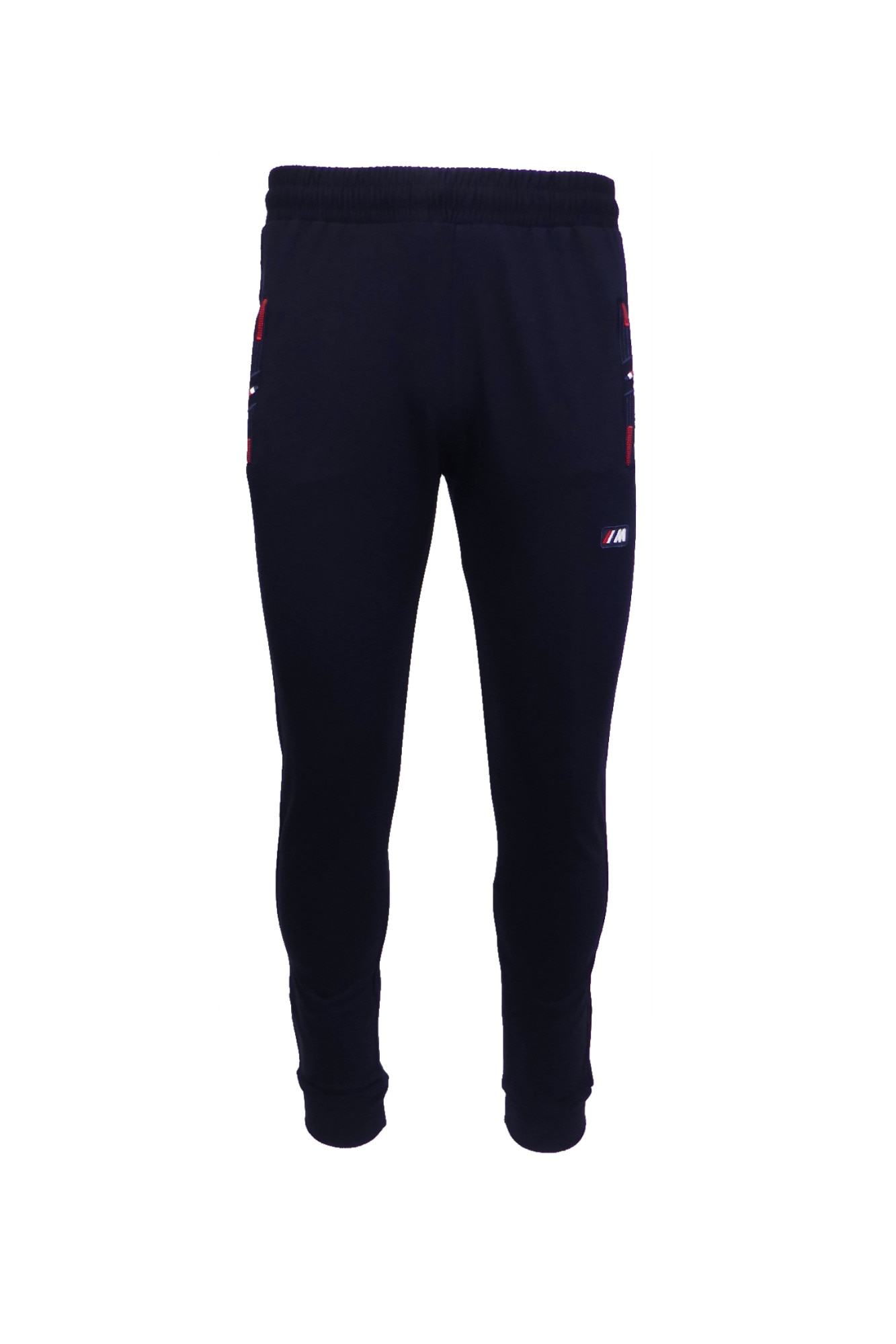 Pantaloni trening barbat, Univers Fashion, albastru, slim fit, 2 buzunare laterale si un buzunar la spate cu fermoare