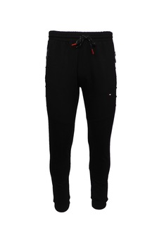 Pantaloni trening barbat, Univers Fashion, 2 buzunare laterale si un buzunar la spate cu fermoare, culoare neagra, slim fit, marime 2XL Pantaloni trening barbat, Univers Fashion, 2 buzunare laterale si un buzunar la spate cu fermoare, culoare neagra, slim fit, marime 2XL