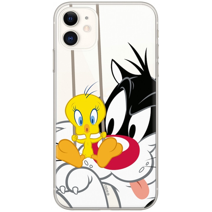 Looney Tunes szilikon tok - Szilveszter és Csőrike 002 Samsung A405 Galaxy A40 (2019) átlátszó (WPCSYLTWEET751)