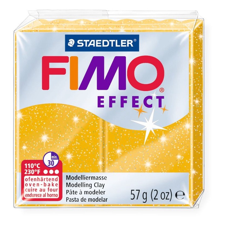 Fimo Effect полимерна глина за моделиране Gold Glitter 57g, STH-8020-112