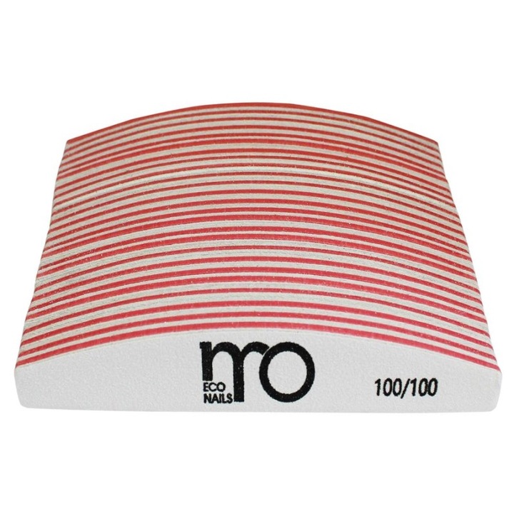 Set pile pentru unghii de granulatie 100/100, Mo Naiils, PB2, Alb, 25 buc