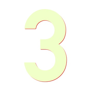 Indicator informare cifra “3” ABS fotoluminiscent Indicator informare cifra “3” ABS fotoluminiscent