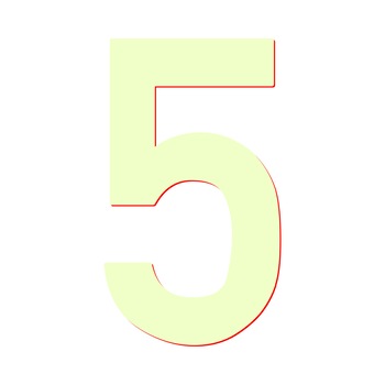 Indicator informare cifra “5” ABS fotoluminiscent Indicator informare cifra “5” ABS fotoluminiscent