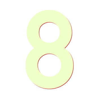 Indicator informare cifra “8” ABS fotoluminiscent Indicator informare cifra “8” ABS fotoluminiscent