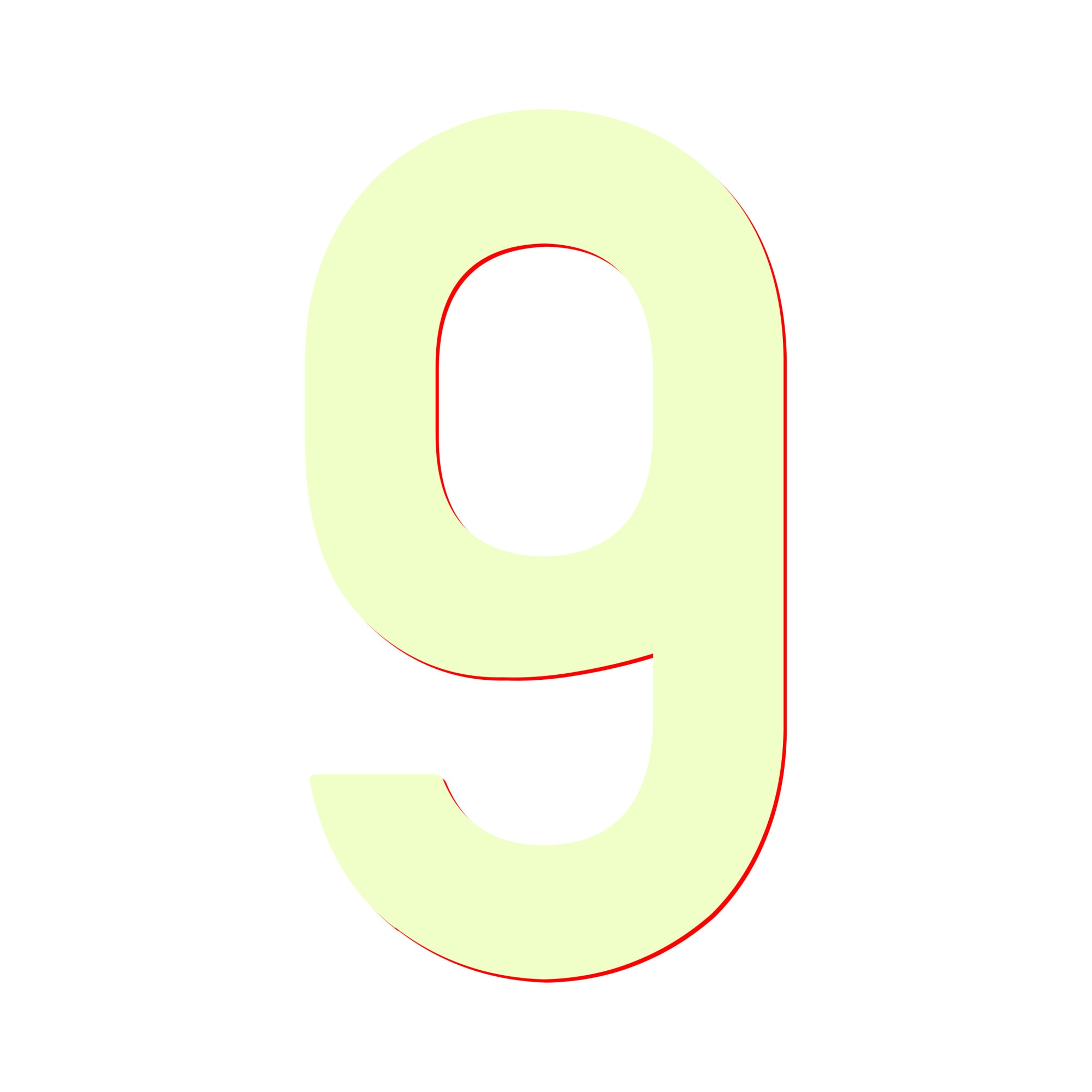 Indicator informare cifra “9” ABS fotoluminiscent