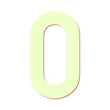 Indicator informare cifra “0” ABS fotoluminiscent Indicator informare cifra “0” ABS fotoluminiscent