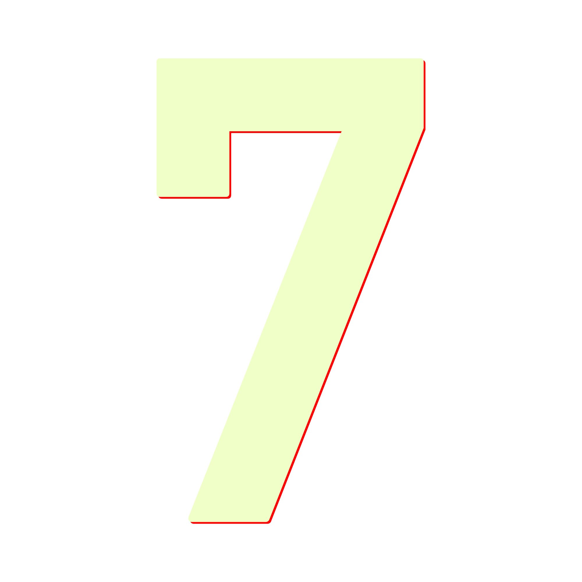 Indicator informare cifra “7” ABS fotoluminiscent