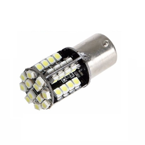 Set 10X Becuri Led Flexzon, 44 SMD,1156 P21W, 12V, Canbus, Pentru Pozitie, Plafoniere, Portbagaj, Lumina Alb