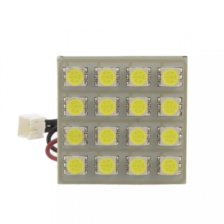 SMD LED платка, 35 x 35 мм, напрежение 12V, мощност 3W, цвят бял