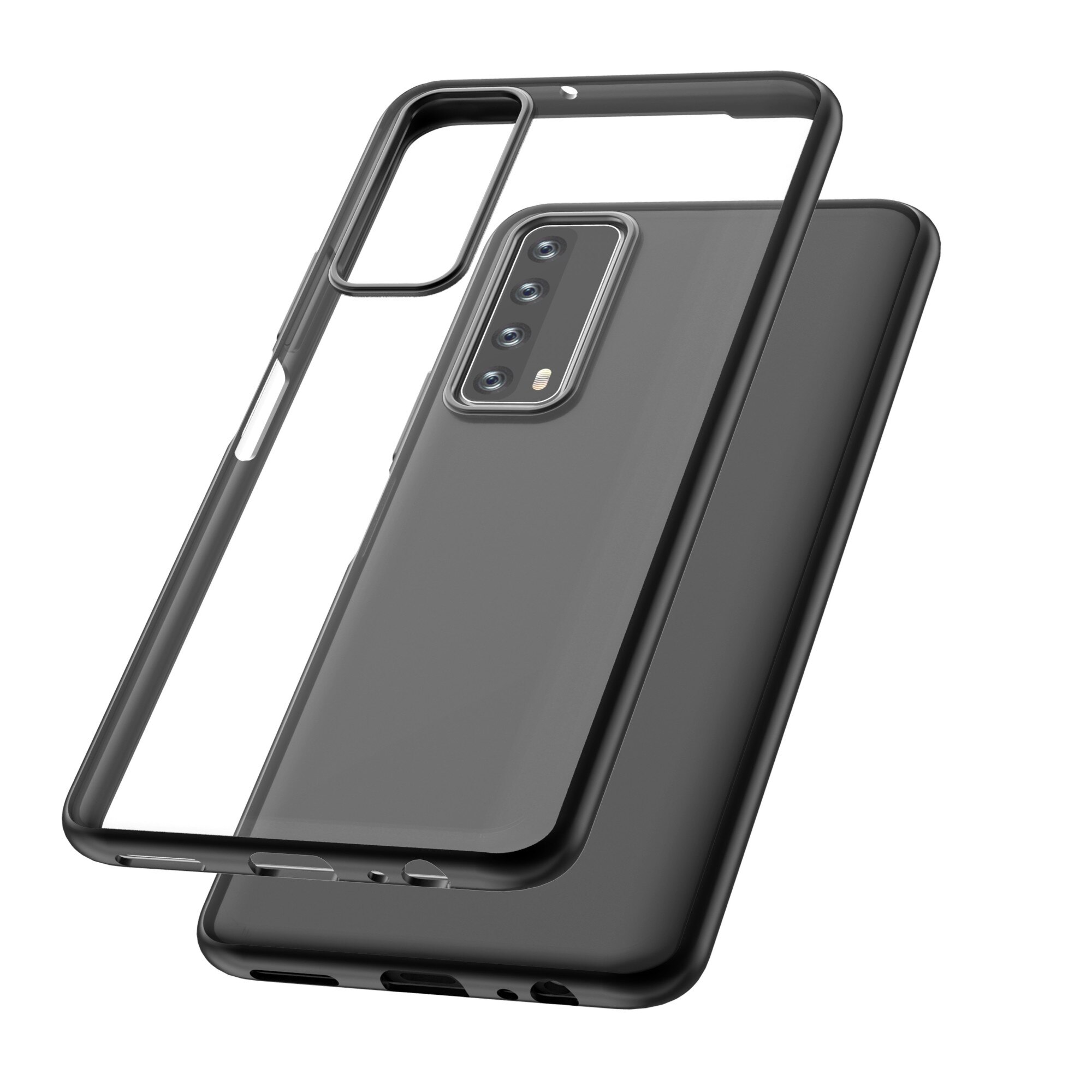 Capac Protectie Spate Cellara Colectia Electro Pentru Huawei P Smart 2021 - Negru