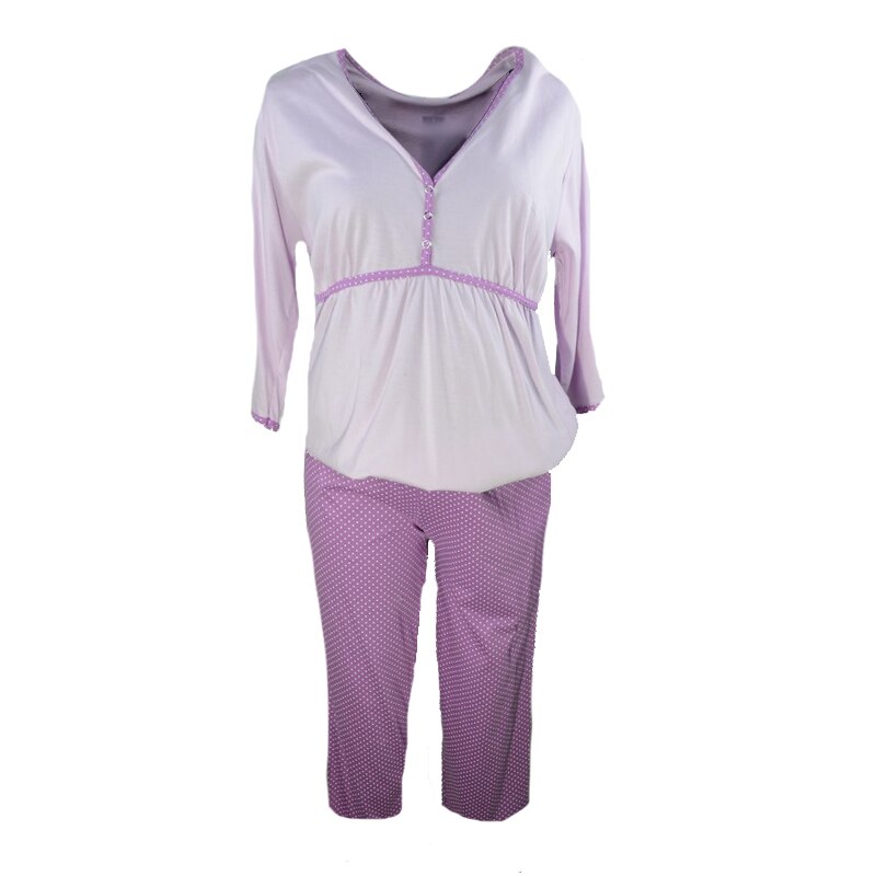 Pijama pentru gravide Regina RGN1M, Mov, XL