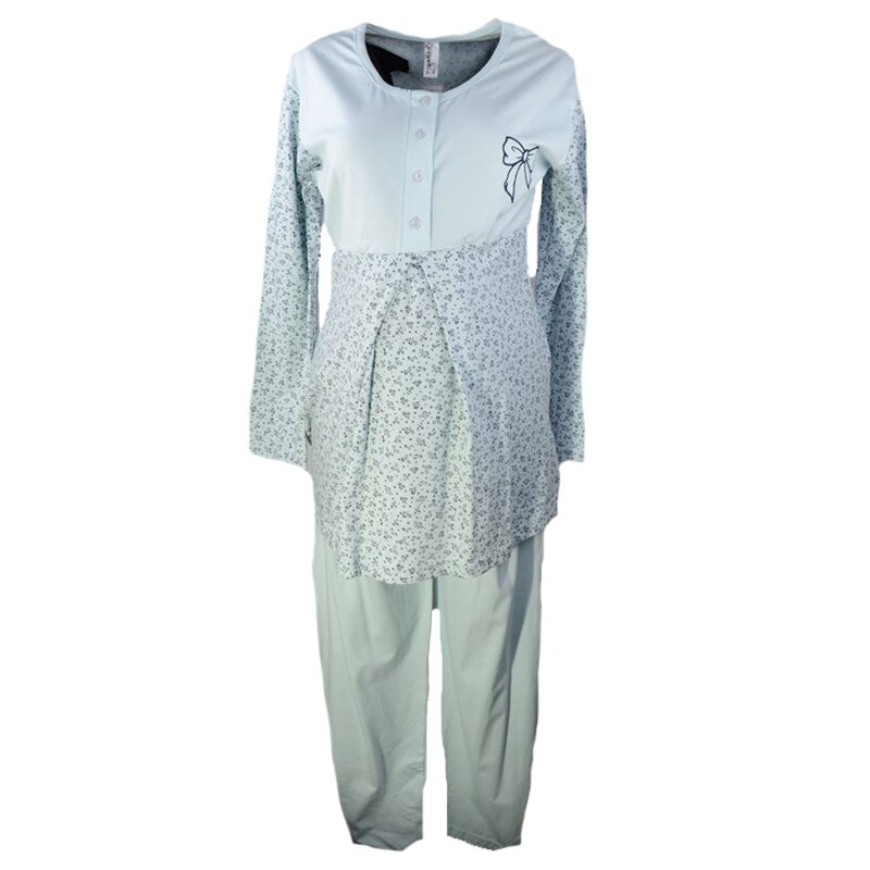 Pijama pentru gravide Mini Junior VGN2-AL, Albastru, XL